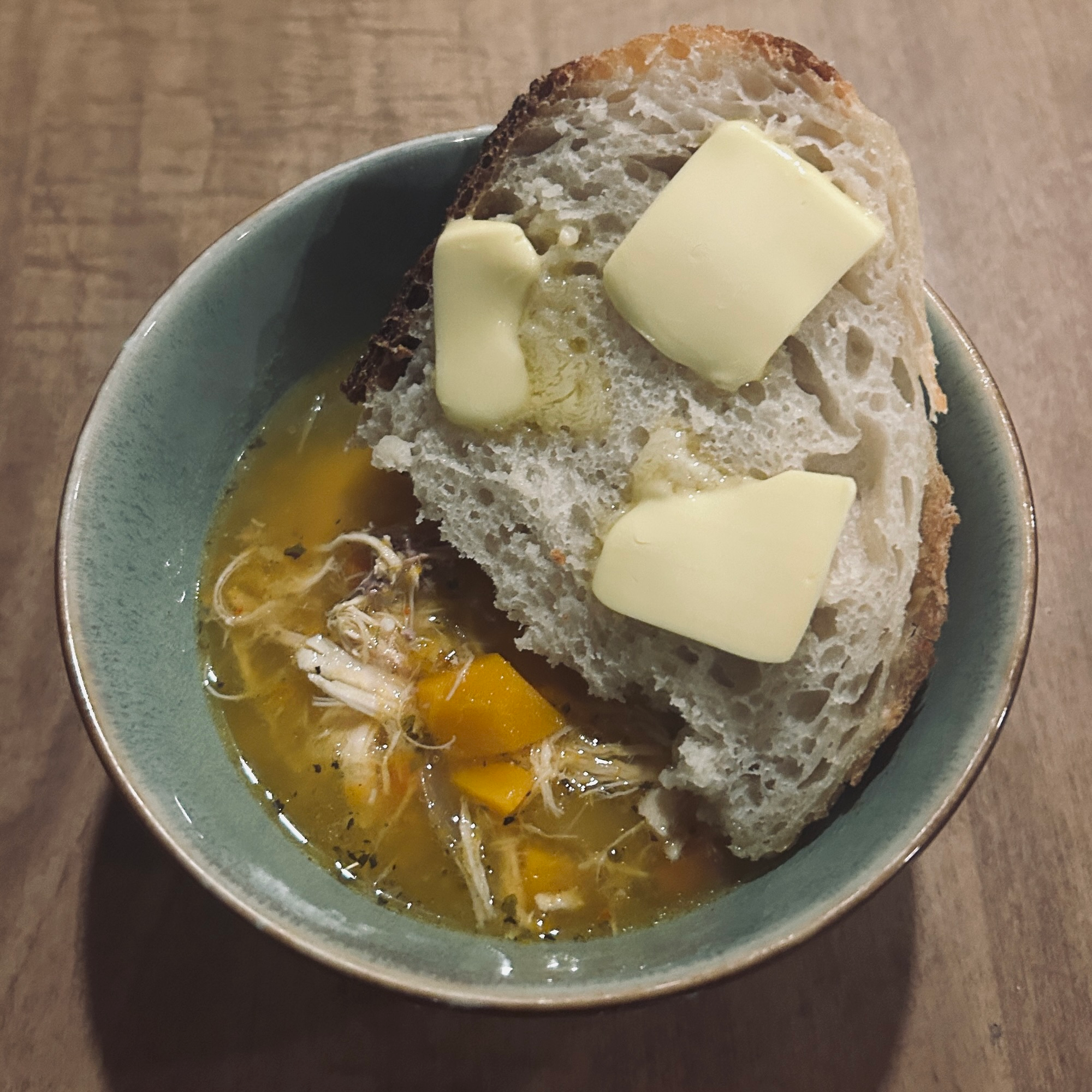nourishing soup- chicken and squash soup-